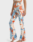 Flower hand-painted plants trees flowers flare leggings