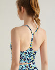 Animal leopard print macaron yoga tank tops