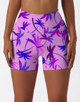 Botanical colorful palm trees seamless shorts