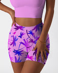 Botanical colorful palm trees seamless shorts