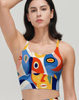 Colorful abstract face fine art portraits tank  tops