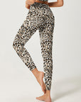 Animal zebra leopard patchwork brown leggings