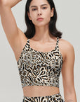 Animal zebra leopard patchwork brown tank tops