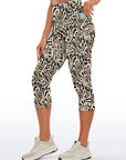 Animal zebra leopard patchwork brown capris