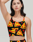 Cartoon pizza heart tank tops