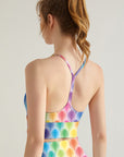 Colorful feather print tank tops