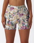 Flower peony metal ornament shorts