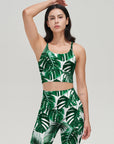 Botanical watercolor tropical monstera leaves monstera leggings