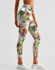 Flowers watercolor bouquet botanical leggings