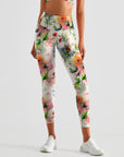 Flowers watercolor bouquet botanical leggings