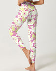 Flower light blomming floral pink leggings