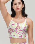 Flower light blomming floral pink tank tops