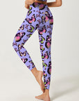 Animal colorful butterfly purple leggings