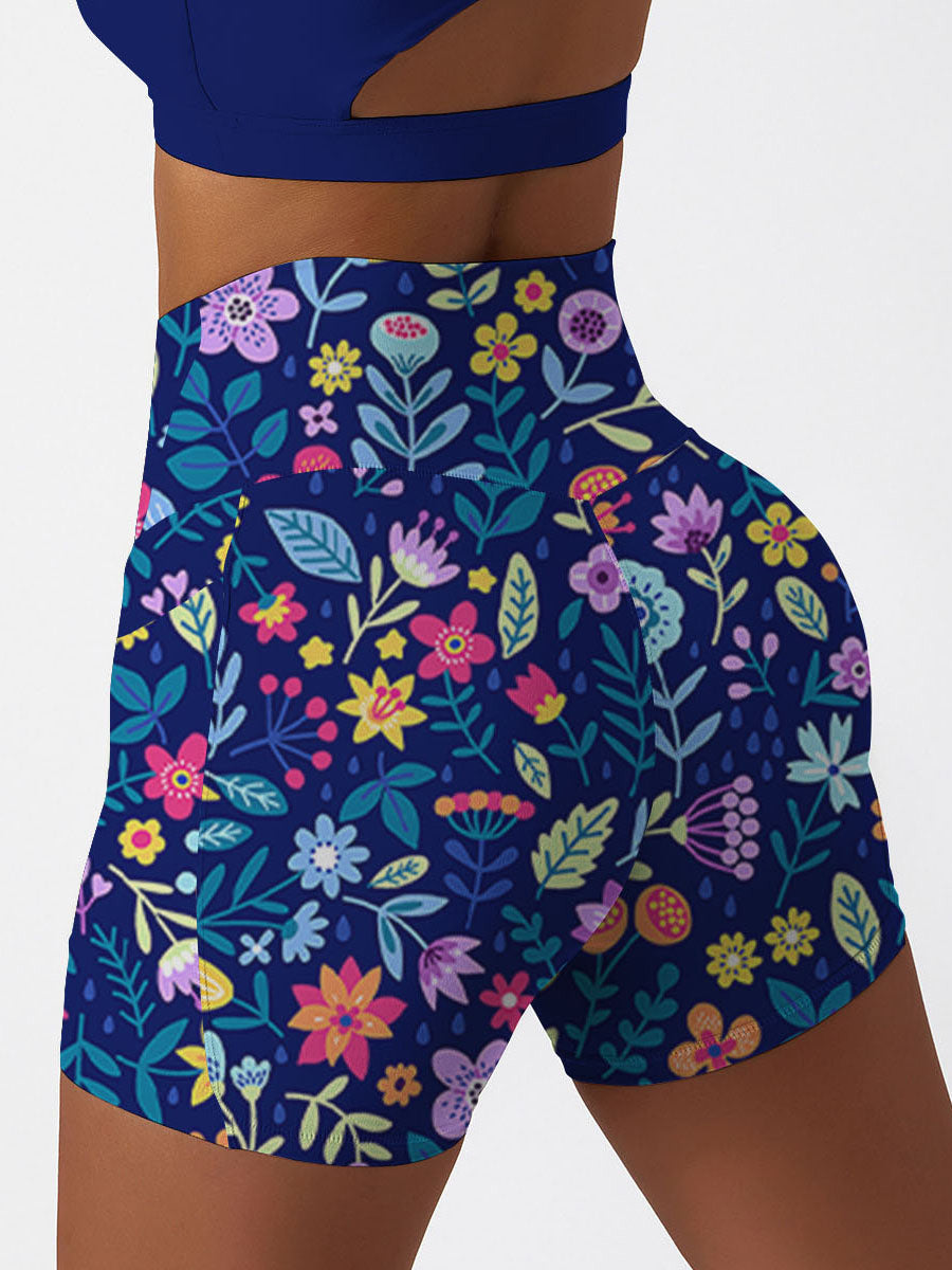 Flower ditsy wildflower dark shorts