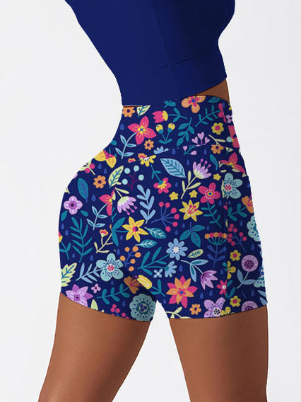 Flower ditsy wildflower dark shorts