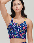 Flower ditsy wildflower dark tank tops