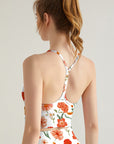 Flower tulip blomming flower orange tank tops