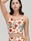 Flower tulip blomming flower orange tank tops