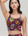 Colorful mexican sugar skulls tank tops