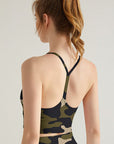 Green camouflage tank tops