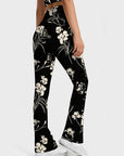 Flower apple blossom watercolor flare leggings