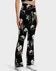 Flower apple blossom watercolor flare leggings