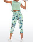 Animal green vague butterfly capris