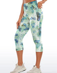 Animal green vague butterfly capris