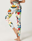 Animal cartoon crazy dog letters leggings