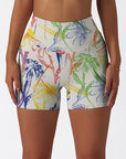 Flower abstract colorful paint chrysanthemum shorts