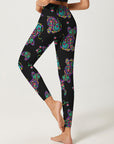 Animal colorful kitty day of the dead leggings