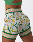 Flower watercolor colorful wildflower shorts