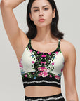 Flower ethnic peony lace tank tops