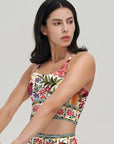 Flower exotic tropical lace tank tops