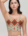 Ethnic persian carpet red  tank tops