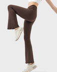 Basic nude high rise hip lift flare leggings