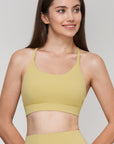 Basic highly stretchy yoga gathered light support tank tops