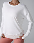 Basic loose breathable fast-dry patchwork long sleeves