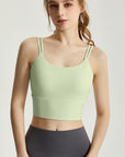 Basic spaghetti strap all-in-one high support sports tank tops