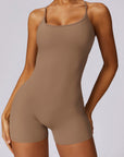 Basic Fast-dry one-piece nude butt pleated bodysuit