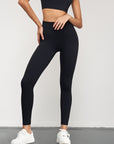 Basic no awkward line black yoga leggings