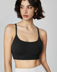 Basic spaghetti strap shock-absorbing sport tank tops