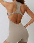 Basic Tight breathable one-piece wide strap yoga bodysuit