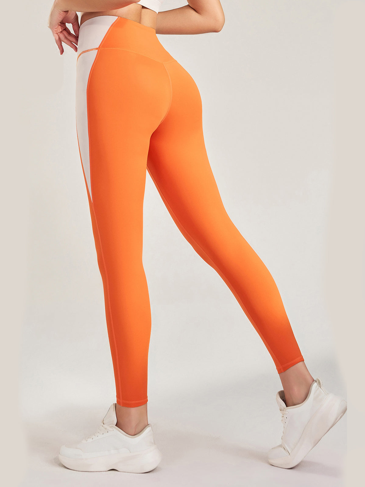 Basic fashion side colorblock leggings