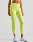 Basic peach buttock naked ultra-high waist hip lift green leggings