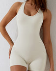 Basic Tight breathable one-piece wide strap yoga bodysuit