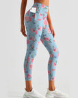 Flower beautiful blooming peonies leggings