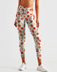 Flower tulip blomming flower orange yoga leggings