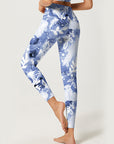 Tie dye ink painting design leggings