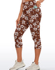 Hawaiian hibiscus brown capris